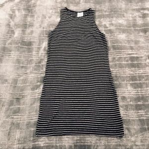 Black and white stripped dress